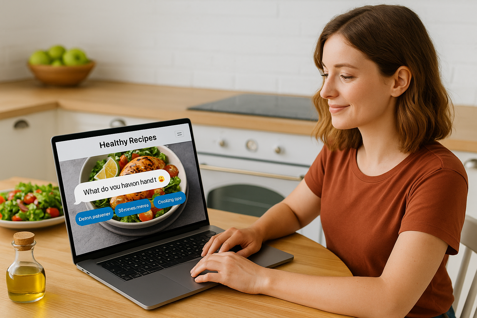 a food blogger building an ai recipe chatbot to help her users